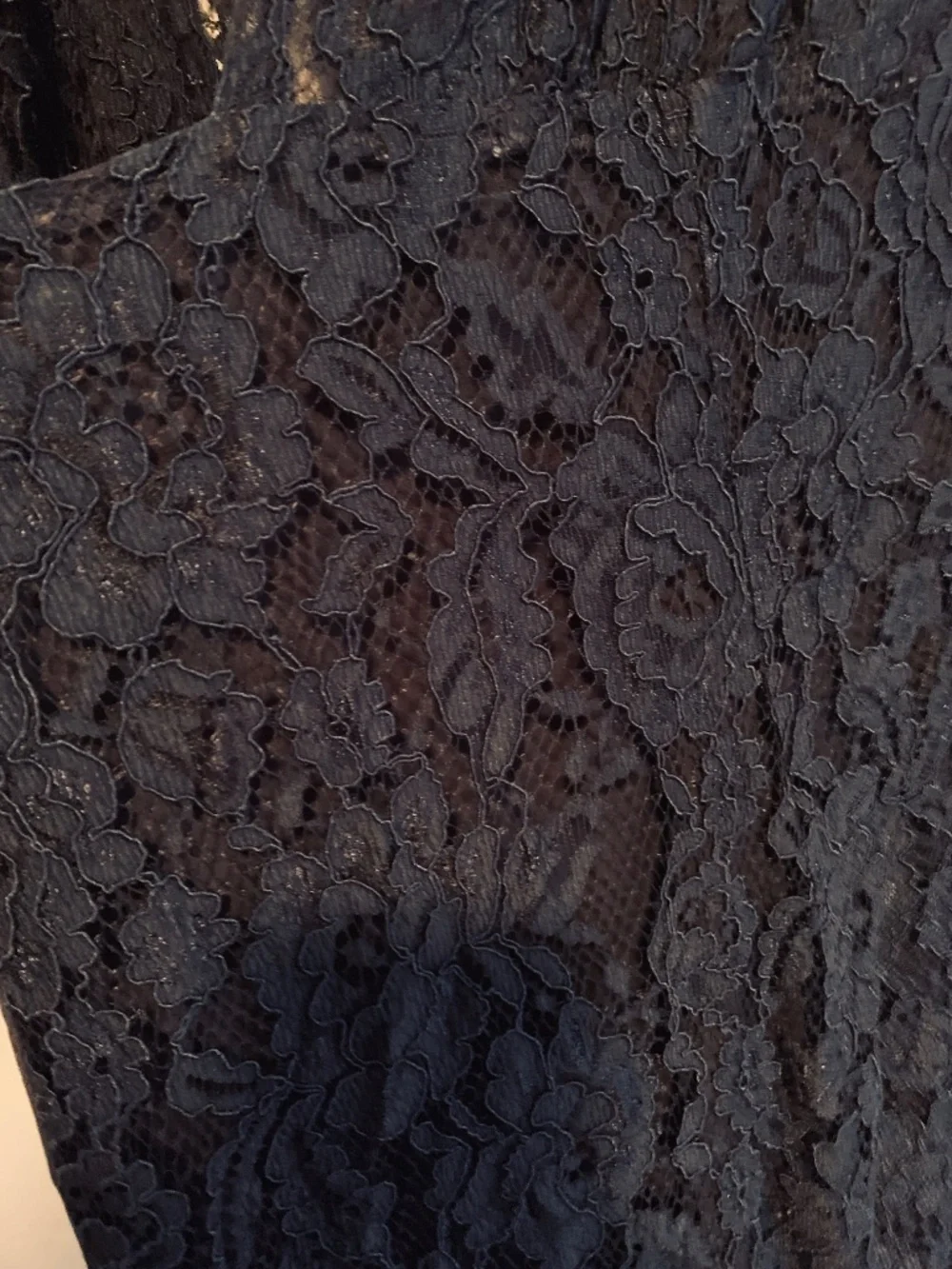 Reformation NWT Size 12 $488 Francesca Deep Navy Plunge Lace Dress Wedding Gown - Picture 10 of 11